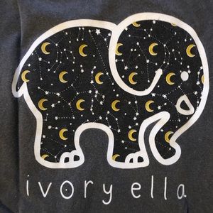 IVORY ELLA black long sleeve tee